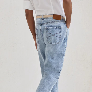 Custom Logo Vintage Y2K Style 2025 <b>Baggy</b> Denim <b>Jeans</b> for Men & <b>Women</b> Oversized Mid-Waist Fit Casual Daily Urban Fashion - Product Image 6