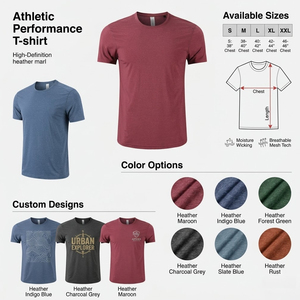 T-shirt de sport gris léger et durable pour homme |   Vêtements d'entraînement personnalisés pour hommes - Product Image 2