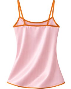 Light Pink Orange Satin Women Pajama Set Silk Sleepwear <b>Spaghetti</b> <b>Strap</b> Cami And Shorts Soft Luxury Nightwear Summer Lounge Set - Product Image 4