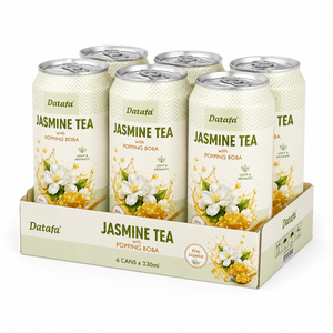 Té de jazmín con piña y boba explosiva, jugo de frutas y verduras enlatado, aroma ligero, listo para beber, 330 ml, etiqueta personalizada - Product Image 4