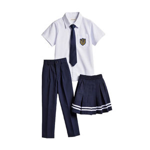 Stylish Anime School Girl Uniform Cosplay Costume Brown Blazer Blue Skirt - Product Image 1