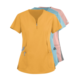 Top chemise Medical Scrubs Uniforme ensemble infirmière hôpital vêtements style sportif jogger très doux hommes et femmes Saomai FMF fabrication - Product Image 1