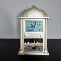 Jam Dinding atau Meja Islami Al-Fatiha dengan Kalender Hijriah, Waktu Sholat & Hadiah Ramadan, Adhan Uhr Horloge Masjid Jam Azan