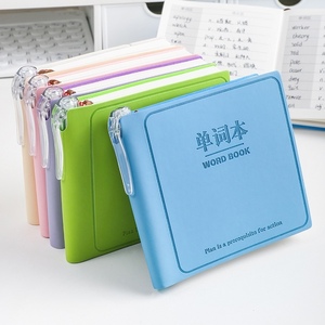 Vocabulary Book Word Notebook Mini Pocket Notebook Square 10x10 cm with <b>Pen</b> holder - Product Image 6