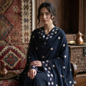 AHE Venta al por Mayor, Chal de Chifón de Algodón con Estampado Floral Estilo Dubái para Mujer, Decoración con Pedrería Bordada, 2.23m, Transpirable, para Uso Diario - Product Image 3