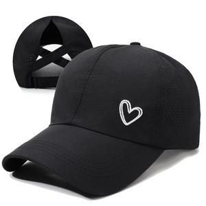 Gorra de Sol con Diseño de Cola de Caballo Cruzada - Gorra de Malla Transpirable de Secado Rápido para Deportes al Aire Libre de Primavera y Verano con Protección UV - Product Image 2
