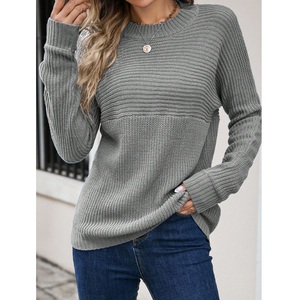 Wholesale Price High Quality Women Crew Neck Jacquard Knit <b>Pullover</b> Sweater Christmas <b>Jumper</b> Sweater for Adults From BD - Product Image 2
