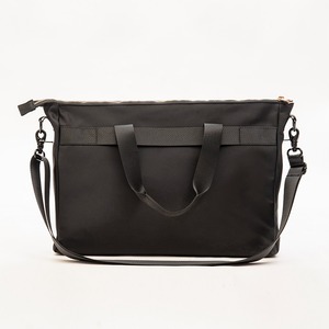 Sac à main en twill noir fin, sac à bandoulière, sac simple pour ordinateur portable, sac d'affaires imperméable - Product Image 3