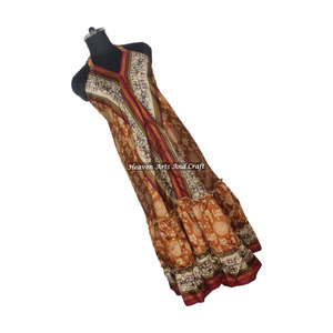 Vestido Halter de Seda Reciclada Estilo Bohemio Vintage para Mujer, Vestido de Noche Elegante sin Mangas - Product Image 1