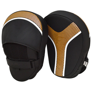 Professional Curved <b>Focus</b> Mitts - Genuine Leather Boxing Punching <b>Pads</b> for MMA & Muay Thai Training - Product Image 1