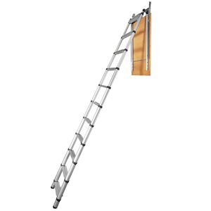 Scala Telescopica in Alluminio per Soffitta, Capacità 350 Libbre, 99,9 cm x 59,9 cm, Leggera, Portatile, Multiuso - Product Image 1