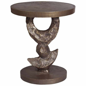 Customized Brass Coffee <b>Table</b> With <b>Round</b> Top And Decorative Pedestal Base For Living Room Furniture Handmade <b>Side</b> <b>Tables</b> - Product Image 6