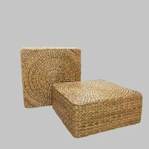 Cojín de Piso Redondo de Jacinto de Agua Natural de Vietnam, Tejido a Mano, para Yoga Zen, Tatami, Asiento - Product Image 5