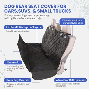 Backseat Cover with Hammock for Cars, SUVs, and Trucks – Waterproof Layers, Nonslip Seat Protector, Durable Nylon Clips - Product Image 2
