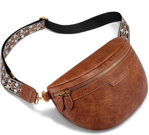 Sac banane double en cuir PU fait main toutes saisons, pour hommes et femmes, accessoire de mode, durable et léger - Product Image 1