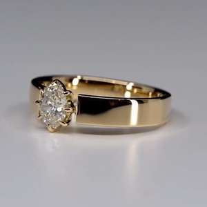 Bague en or rose 14 carats avec diamant ovale classique de 2,00 carats, certifiée IGI, cultivé en laboratoire, pour femme, idéale pour les fiançailles et les cadeaux d'anniversaire - Product Image 2