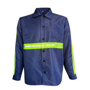 Red Color Anti-Static <b>Flame</b> Retardant Safety <b>Shirt</b> With Reflective Tape and FR Thread - Product Image 6