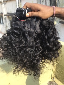 Extensions de cheveux humains bouclés vierges de qualité supérieure, non traités, d'Inde du Sud, de 14 à 18 pouces, en lots de cheveux naturels bouclés. - Product Image 5