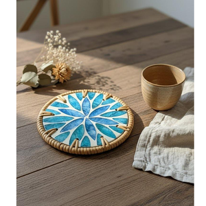 Exclusive Decorative handmade Woven rattan tea Coaster Multi Color & Shape <b>table</b> <b>Protector</b> Accessories In Hot Sale - Product Image 4