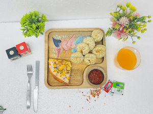 Nuevo esmalte moderno recubierto impreso diseñado Hogar y Hotel Catering suministro bandejas de madera para la venta - Product Image 2