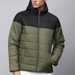 <b>Men</b> Hooded Quilted Bubble <b>Jacket</b> Waterproof 100% Polyester <b>Warm</b> Full Zip Lightweight Casual Winter Comfortable Regular Fit - Product Image 3