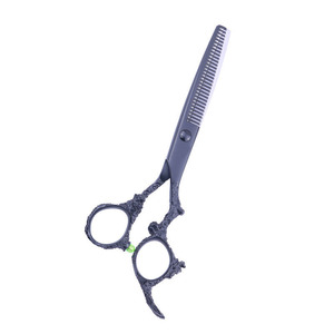 Ciseaux de coiffure professionnels noirs avec poignée ergonomique pour salon – Outils de modelage pour coiffeur et barbier - Product Image 3