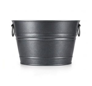 Green Tinted <b>5</b> Gallon Galvanized <b>Iron</b> Round Tub - Product Image 2
