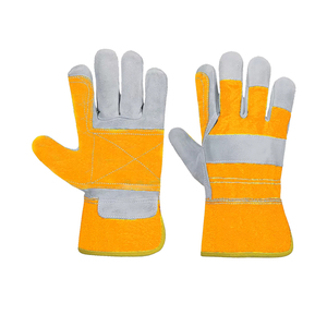 Gants de travail pour hommes de haute qualité, résistants à la chaleur, 10 pouces, 10 mil, en cuir grainé/texturé diamant, flexibles, durables, fabriqués au Pakistan - Product Image 4