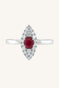 <b>Blue</b> Sapphire and Diamond <b>Ring</b> in 92.5 Sterling Silver KLSR-11707 - Product Image 3