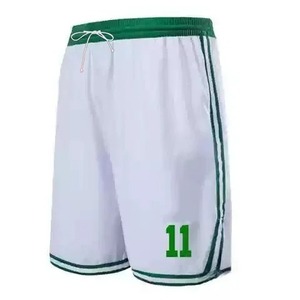 Shorts de basketball personnalisés avec logo imprimé sur le devant, entraînement sportif, séchage rapide, 100% polyester, taille élastique, vêtements de sport pour hommes pour les équipes - Product Image 5