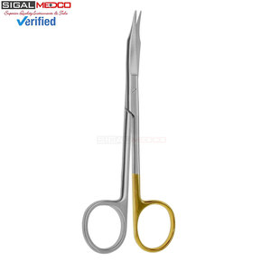 Tijeras Quirúrgicas Dentales Curvas Goldman Fox de 5 Pulgadas, Acero Inoxidable, Manual, Precisión, Borde Afilado, Instrumento para Cortar Tejidos y Suturas - Product Image 2