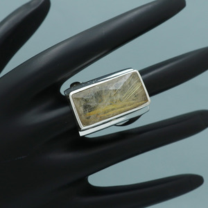 Bague en pierres précieuses de luxe pour hommes en argent sterling 925 faite à la main avec du cristal original pour les occasions d'anniversaire cadeau en vrac bagues fines - Product Image 1