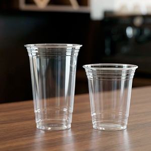 16 20 22 oz Cold Drink <b>Cup</b> 95mm Round Disposable Clear PP <b>Plastic</b> <b>Cups</b> With Lids For Iced Coffee Tea Juice Beverage - Product Image 1