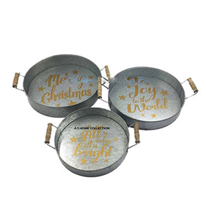 Bandeja Navideña Multifuncional con Diseño de Textura en Forma de Árbol, para Sublimación, de Metal Contemporáneo, a Precio de Fábrica - Product Image 2