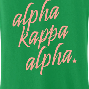 Camiseta sin mangas AKA Signature verde para mujer, estilo racerback, mezcla de algodón, suave, transpirable, informal, para fitness, verano, uso diario - Product Image 2