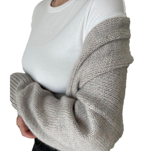Cardigan long en tricot pour femme de haute qualité, couleur unie, boutons sur le devant, style décontracté, vêtement d'automne, col rond, manches longues, épais et chaud - Product Image 2