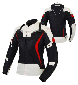 Blouson de moto noir et jaune fluo à manches longues en maille respirante pour toutes les saisons - Product Image 5