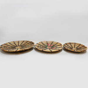 Handmade Rattan Woven Storage <b>Baskets</b> Round Bohemian Style Natural Fiber Decorative <b>Trays</b> for Living Room Neatening - Product Image 3