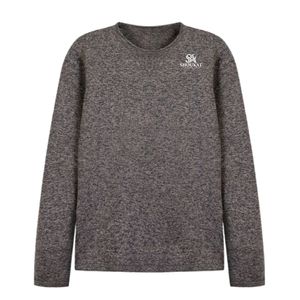 เสื้อสเวตเตอร์ถักสีเทาชาร์โคลสำหรับผู้ชาย แขนยาว คอกลม สวมใส่สบาย อุ่น น้ำหนักเบา แฟชั่นทันสมัย รับผลิตตามแบบ OEM พร้อมสกรีนโลโก้ - Product Image 1