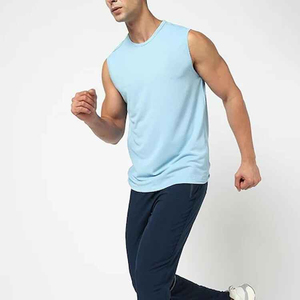 Fabricant OEM – T-shirt sans manches texturé pour homme – Maillot de sport respirant et anti-humidité – Vente en gros – Marque privée – Vêtements de sport - Product Image 6