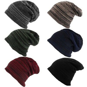 Knitted Cashmere <b>Beanies</b> OEM Winter Warm Men Women Glitter Print Caps Soft Elastic Breathable Waterproof Sport Casual Daily - Product Image 2