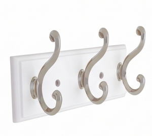 Finest Quality Classic Wall Mounted <b>Hooks</b> Metal Anti Rust White Base For Clothing Storage Bathroom Kitchen Home - Product Image 4