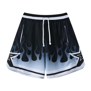 Shorts en maille pour hommes grande taille avec logo personnalisé, vente en gros, sublimation de haute qualité, shorts de course et de basketball unisexes pour l'été, personnalisables - Product Image 1