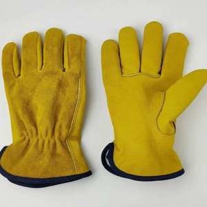 Gants de protection en cuir de vachette pour les mains, gants de travail de soudage en cuir / Gants de soudage en cuir de haute qualité résistants à la chaleur - Product Image 2