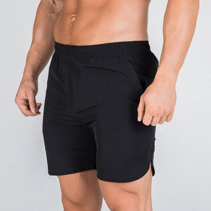 Wholesale Men's <b>Red</b> Elastic Waist Shorts With Pockets Quick Dry Casual Fit Mid Rise Knitted Fabric 2026 - Product Image 2