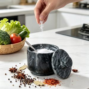 Tabletop decor sophisticated seasoning <b>container</b> modern dining accessory aesthetic kitchen decor upscale salt pepper organiser - Product Image 4