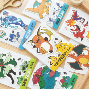 Set de 24 Pegatinas de PVC Suave con Emblemas de Pokémon, Diseño Coreano, Dibujos Animados, Pikachu, Decoración para Diario, Anime, Escuela, Venta al Por Mayor - Product Image 1