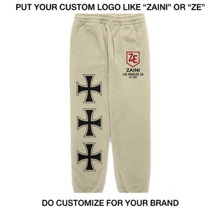 Pantalones Jogger Casuales de Cintura Media para Hombre, 400 GSM, Algodón y Poliéster, Color Negro, para OEM ODM - Product Image 1