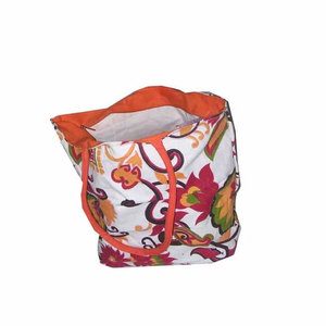 Fabric Printed Canvas Carry <b>Bag</b> for Multipurpose Shopping Reusable Shoulder Tote <b>Bag</b> for Women Flower Print Canvas Beach <b>Bag</b> - Product Image 1