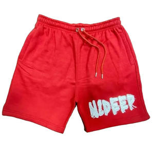 Shorts en coton à séchage rapide, respirants, avec poches latérales, imprimés, de haute qualité, personnalisables, fabriqués par un fabricant de shorts décontractés, avec broderie effet vieilli - Product Image 1